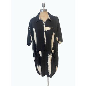 Vici x Fate Black White Abstract Mini Dress XL NWT